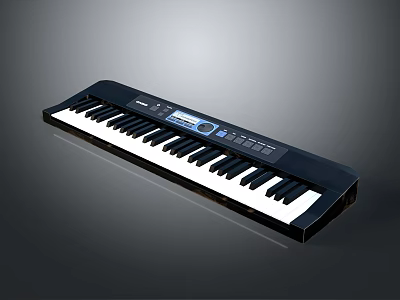 Musical Instruments Digital Electronic Keyboard With Black And White Piano Keys 3d model