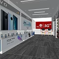Modern Mobile Phone Store Digital Store Mobile Phone Accessories Store Digital Store Unicom Business Hall Nakajima Display Desk 3d model