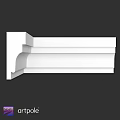 White Architectural Molding With Multi Layered Curved Profile For Building Decoration