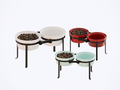 Modern cat food basin model