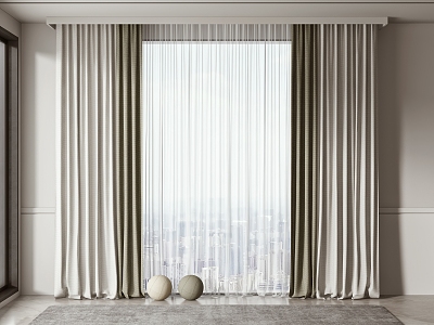 Modern Curtains 3d model