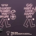 Lucky Theme Neon Lamp Set With Happy Life Quotes And Cartoon Figures