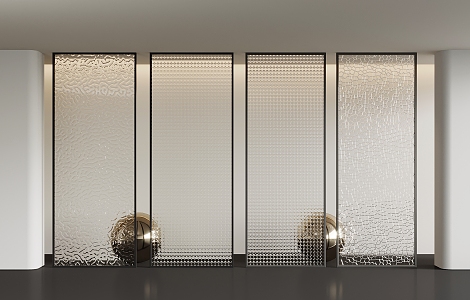 Glass partition 3d model