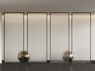 Glass partition 3d model