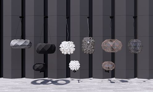 Modern lamp combination chandelier 3d model