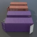 Industrial Shipping Containers Red And Purple For Logistics Storage Solutions