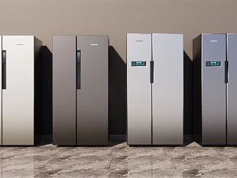 Modern refrigerator 3d model