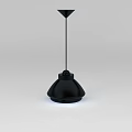 Modern Black Pendant Light with Minimalist Design for Interior Spaces 3d model
