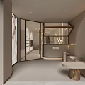 Modern Hair and Beauty Salon Interior Design With Comfortable Seating Mirror and Warm Lighting