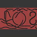 Train Track Model With Red Base And Black Curved Rails Design