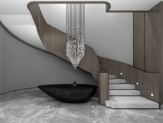 modern revolving staircase arc revolving staircase 3d model