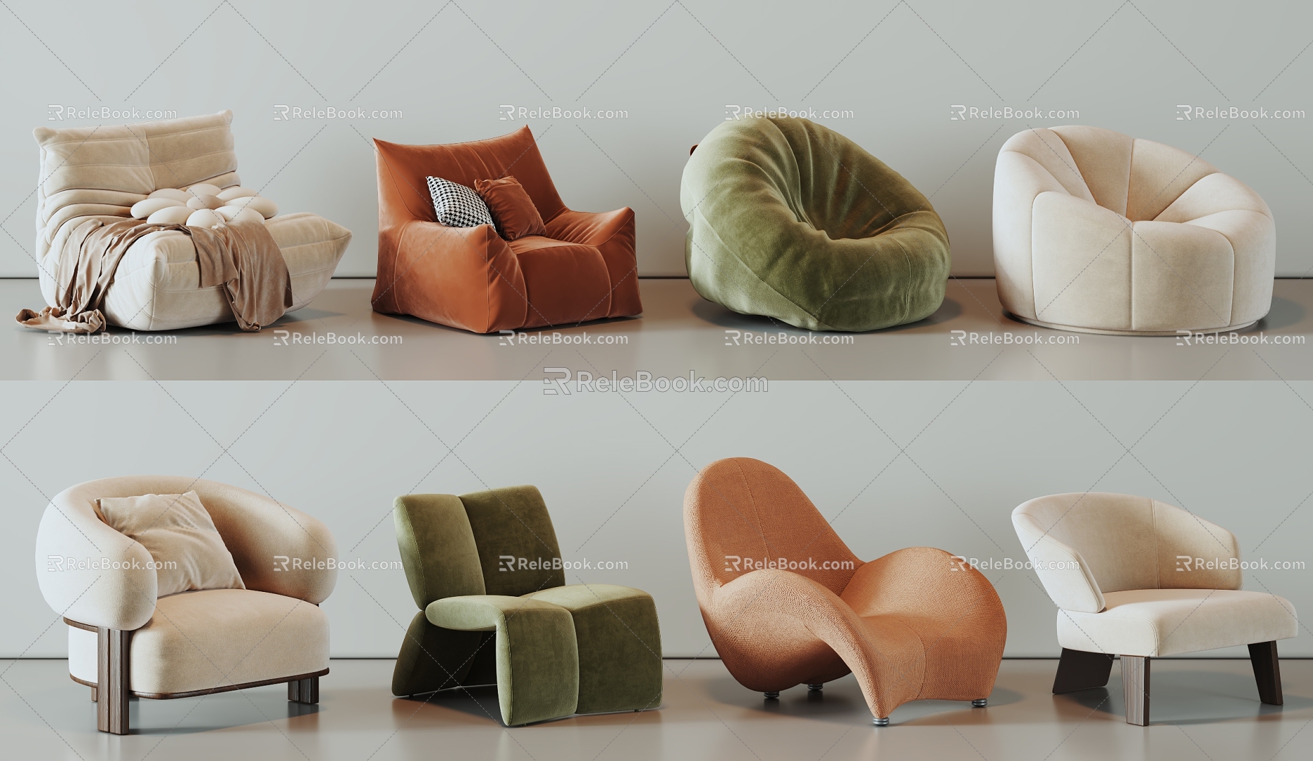 Furniture Single Sofa 3d model