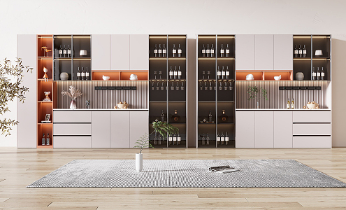 Modern Wine Cabinet 3d model