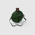 Green Daily Use Electric Insulated Flask With Brown Lid Black Strap And Metal Buckle