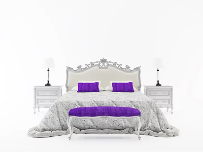 Double bed 3d model Double bed 3d model
