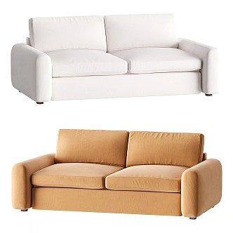 White High Performance Fabric Sofa 3d model