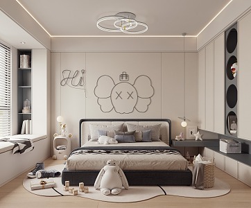 Modern Children's Room Children's Bedroom Boy's Room 3d model