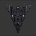 Blue Sci-Fi Spaceship With Sleek Design Futuristic Cockpit And Accent Lines