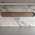 Modern Front Desk Background Wall Simple Background Wall Front Desk Reception Area Background Wall Company Front Desk Background Wall 3d model
