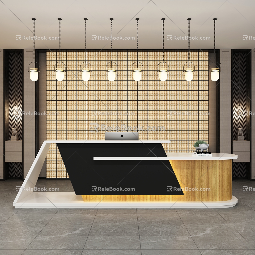 Modern Cashier Front Desk Bar 3d model