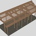 Chinese-style building components Chinese-style building structure frame Chinese-style frame 3d model