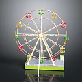 Kids Colorful Ferris Wheel Toy Model With Bright Seats And Stable Base