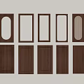 Other Brown Wooden Door Panel Designs With Various Patterns And Styles 3d model