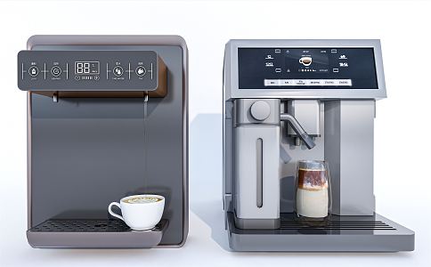 Modern coffee machine water dispenser wall-mounted water dispenser water dispenser combination 3d model