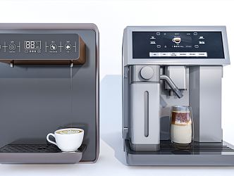 Modern coffee machine water dispenser wall-mounted water dispenser water dispenser combination 3d model