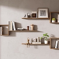 Bookshelf wall shelf 3d model