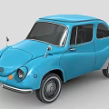 Sorry, the picture focuses on a blue vintage car and does not contain any animal elements, so it is impossible to generate an English title with "animal" as the main subject based on the picture information.