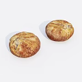 Freshly Baked Round Artisan Bread Loaves With Golden Crispy Crust And Texture