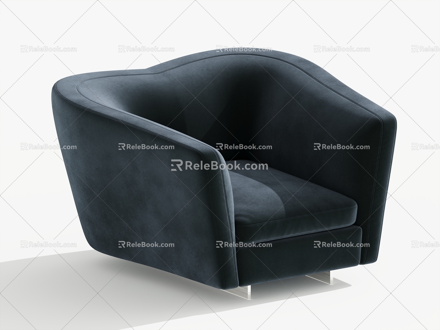 Single sofa single chair leisure chair 3d model