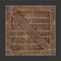 3D Wooden Crate Scene Component With Textured Slats And Cross Braces