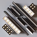 Modern LED Grille Lights with Various Shapes and Designs for Interior Use 3d model