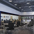 Efficient Modern Government Service Hall With Service Windows Waiting Seats And Digital Information Displays