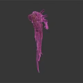 Biological Organ Structure With Hairy Appendages And Textured Surface Details