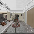 Bright Modern Dining Kitchen Interior Design With Skylight Pendant Lights Dining Table And People
