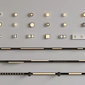 Modern Track Spotlights Embedded Magnetic Lights Linear Lights Steering Spotlights Downlight Bucket Lights Grid Duct Lights 3d model