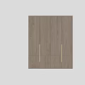 Modern Minimalist Wooden Chest of Drawers with Brass Handles and Smooth Surface Design