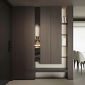 Modern Wooden Shoe Cabinet With Storage Shelves And Minimalist Functional Design