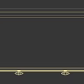 White Chest of Drawers with Golden Handles and Decorative Trim Design