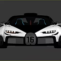 Luxury Sports Car Black White With Sleek Aerodynamic Body Red Accent Interior And Modern Design