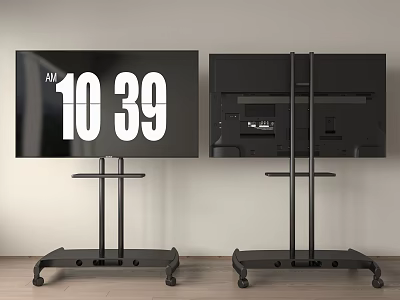Iron Art TV Stands With Wheels For Interiors 3d model
