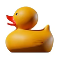 Cute Yellow Rubber Duck Toy with Red Beak for Children Bath Time Fun Play