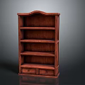 Sturdy Classic Wooden Bookshelf With Multiple Shelves And Bottom Drawers