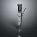 Sturdy Metallic Archery Quiver Holding Multiple Black Arrows And Handle