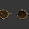 Pair of Medieval Leather Metal Gloves With Rivets Stitching And Armor Accents