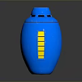 Modern Glossy Blue Decorative Vase With Sleek Design And Shiny Finish