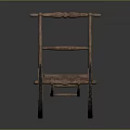 Traditional Handcrafted Wooden Sled With Curved Runners And Seat Structure